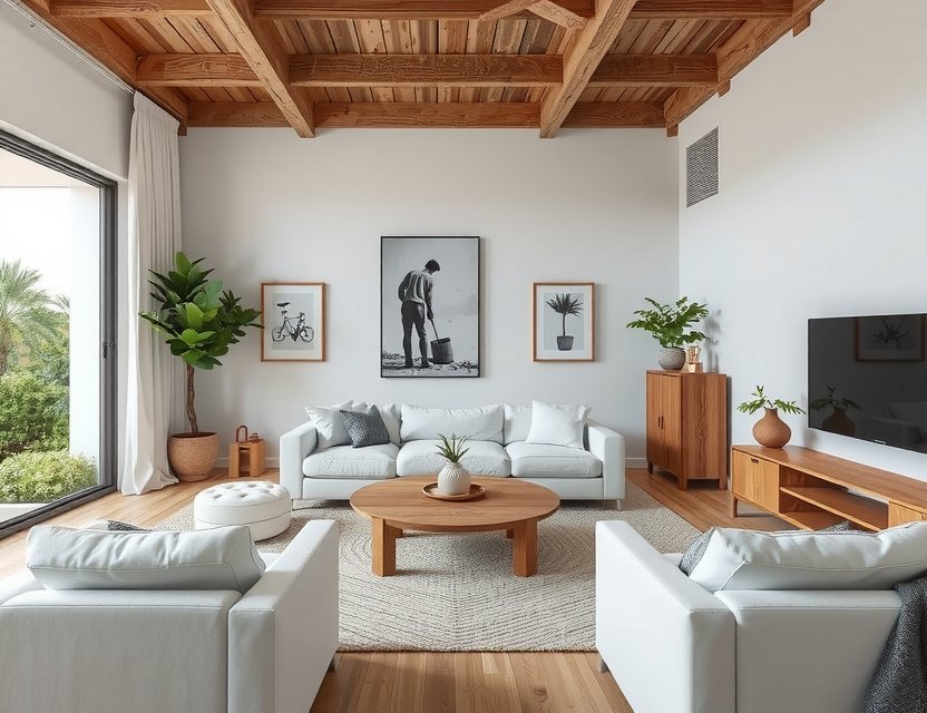 3D interior design visualization of a contemporary Madrid space