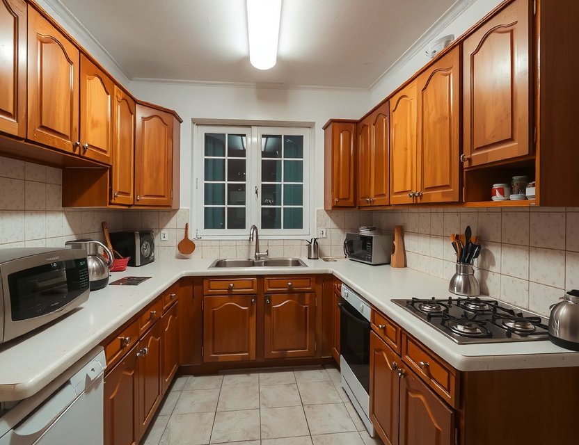 Before: Outdated kitchen in Madrid apartment