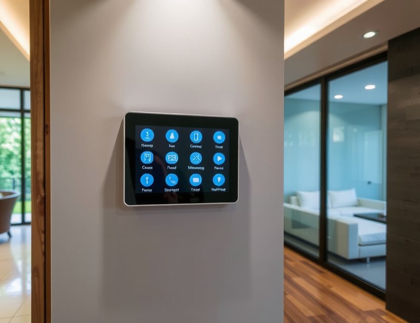 Smart home integration in a luxury Madrid living room